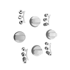 POMOS DE AJUSTE SUPERIOR DE ESTUFA 16 UNIDADES ( 42 MM+6S+8S+6/8H+6/6H) BLANCO