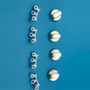 POMOS DE AJUSTE SUPERIOR DE ESTUFA 16 UNIDADES 10029978 ( 42 MM+6S+8S+6/8H) PLATA